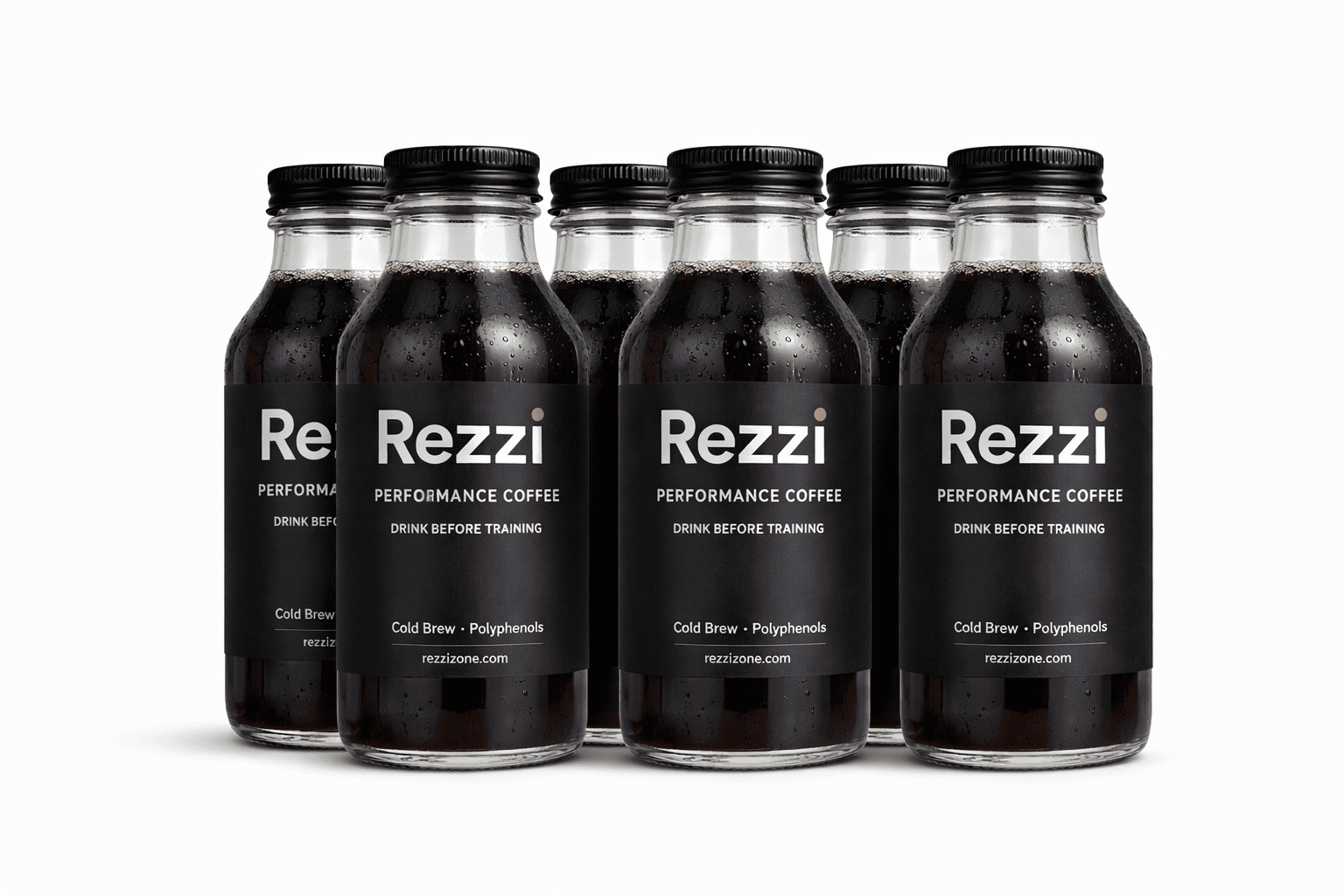 Rezzi Performance Coffee 6-pack cold brew bottles